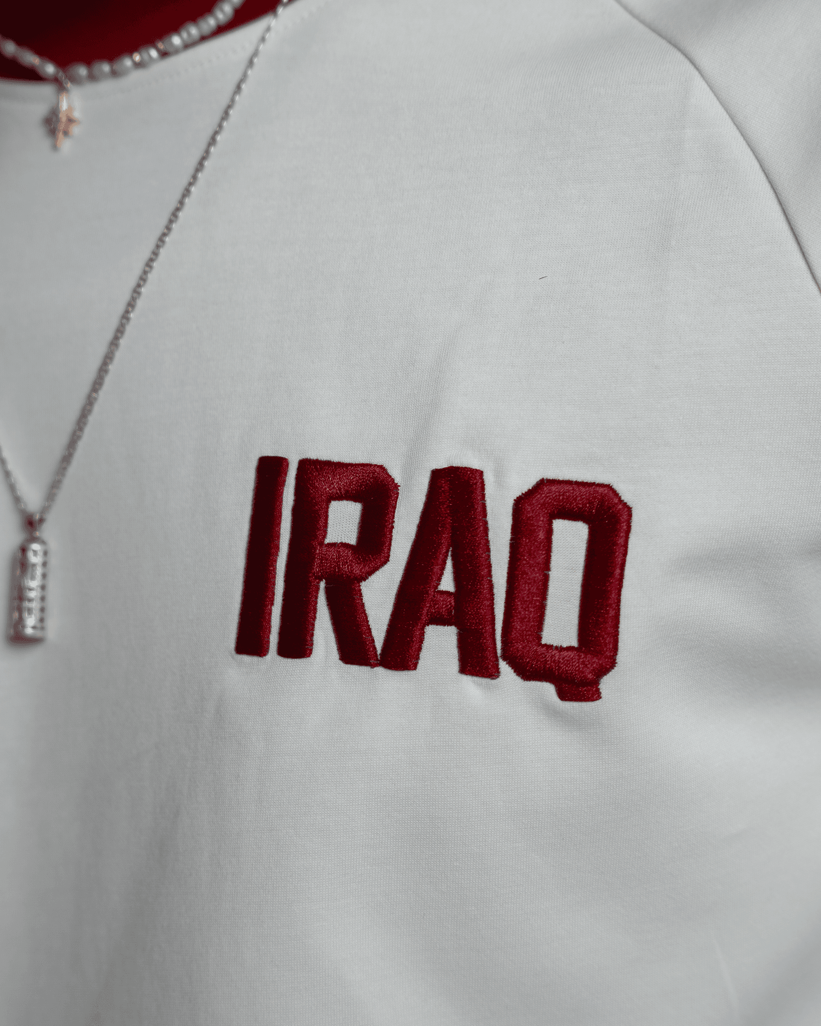 Iraq 1984 t-shirt, Iraq 84 tee, Iraq Olympics 1984 shirt Iraq Los Angeles 1984, Iraq LA 84 kit, Iraq Olympic football shirt Iraq red and white jersey, Iraq maroon ringer tee, off-white ringer t-shirt ringer t-shirt, raglan ringer tee, retro ringer football tee 80s football t-shirt, vintage Iraq t-shirt, Iraq national team retro tee
